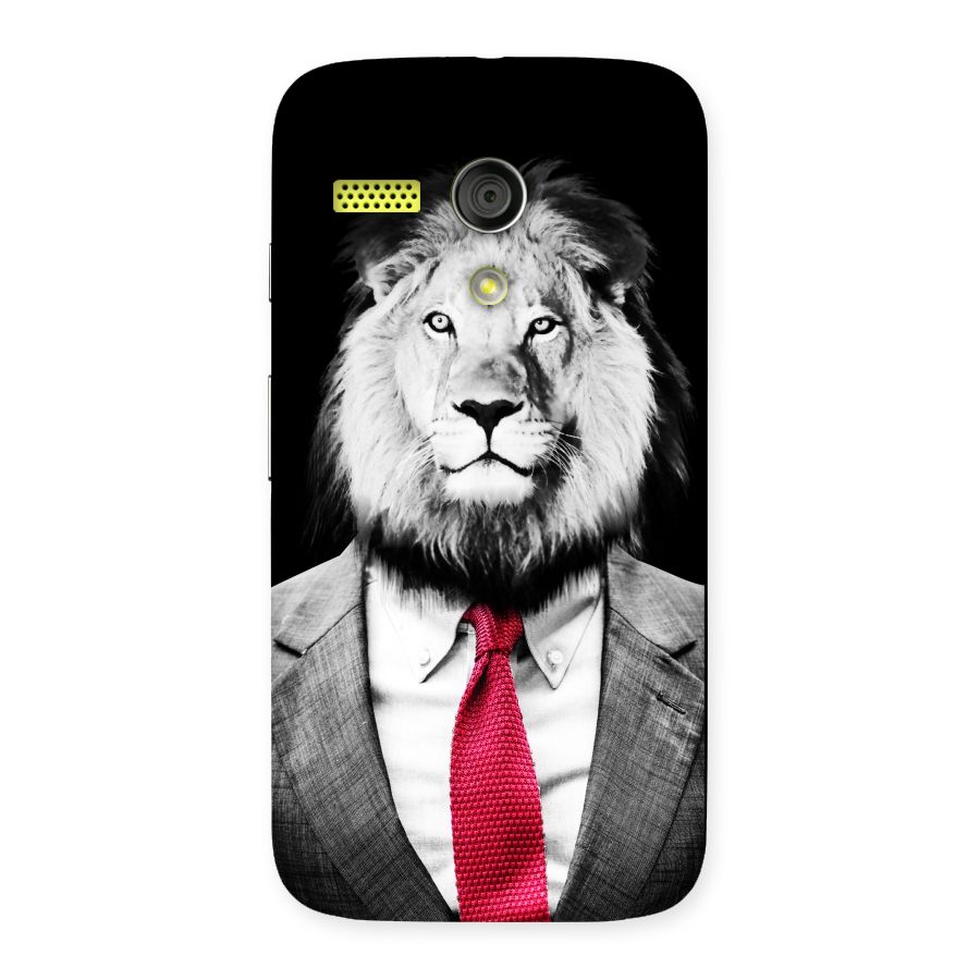 Lion with Red Tie Back Case for Moto G