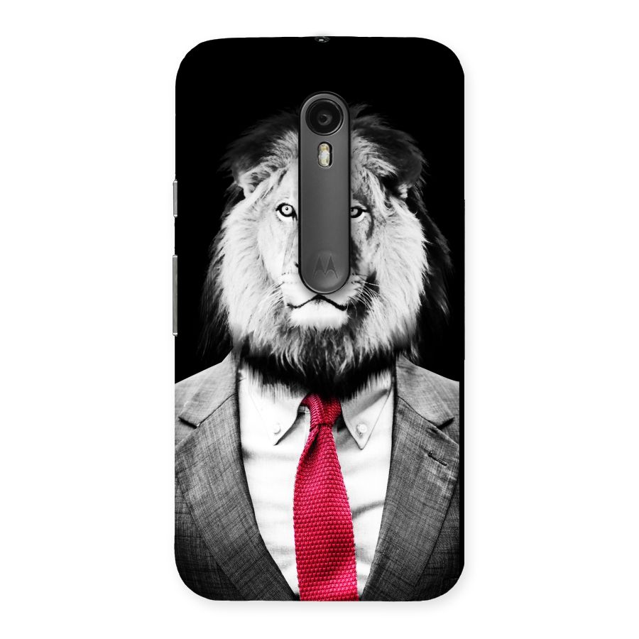 Lion with Red Tie Back Case for Moto G3