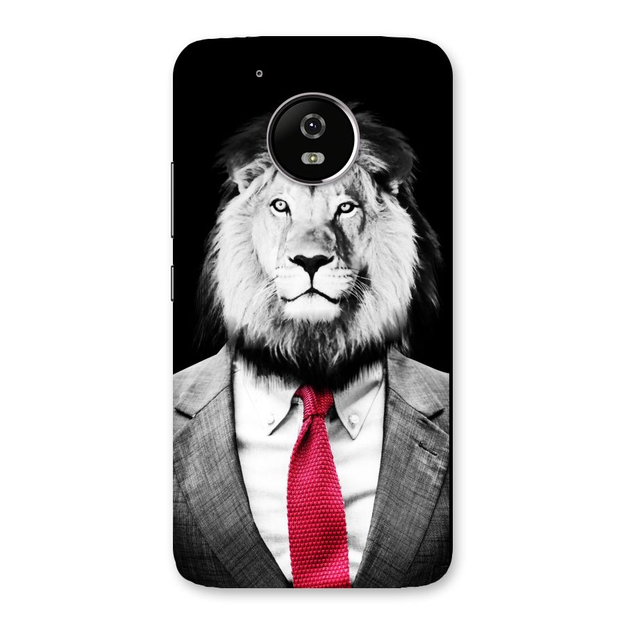 Lion with Red Tie Back Case for Moto G5