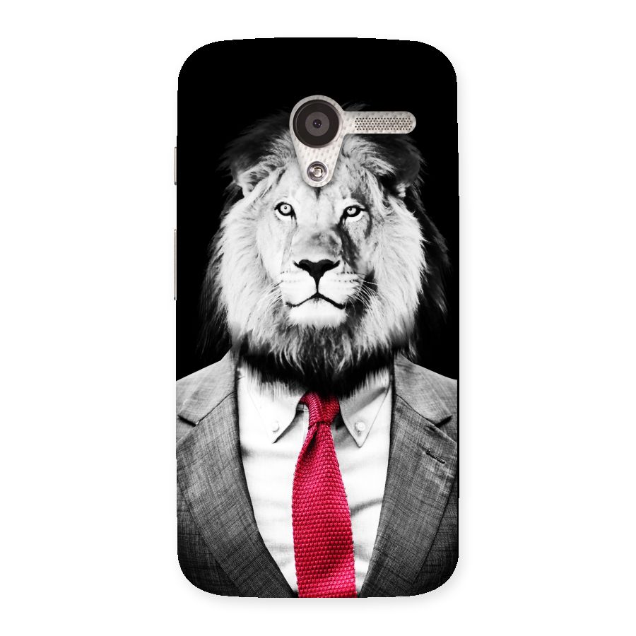 Lion with Red Tie Back Case for Moto X