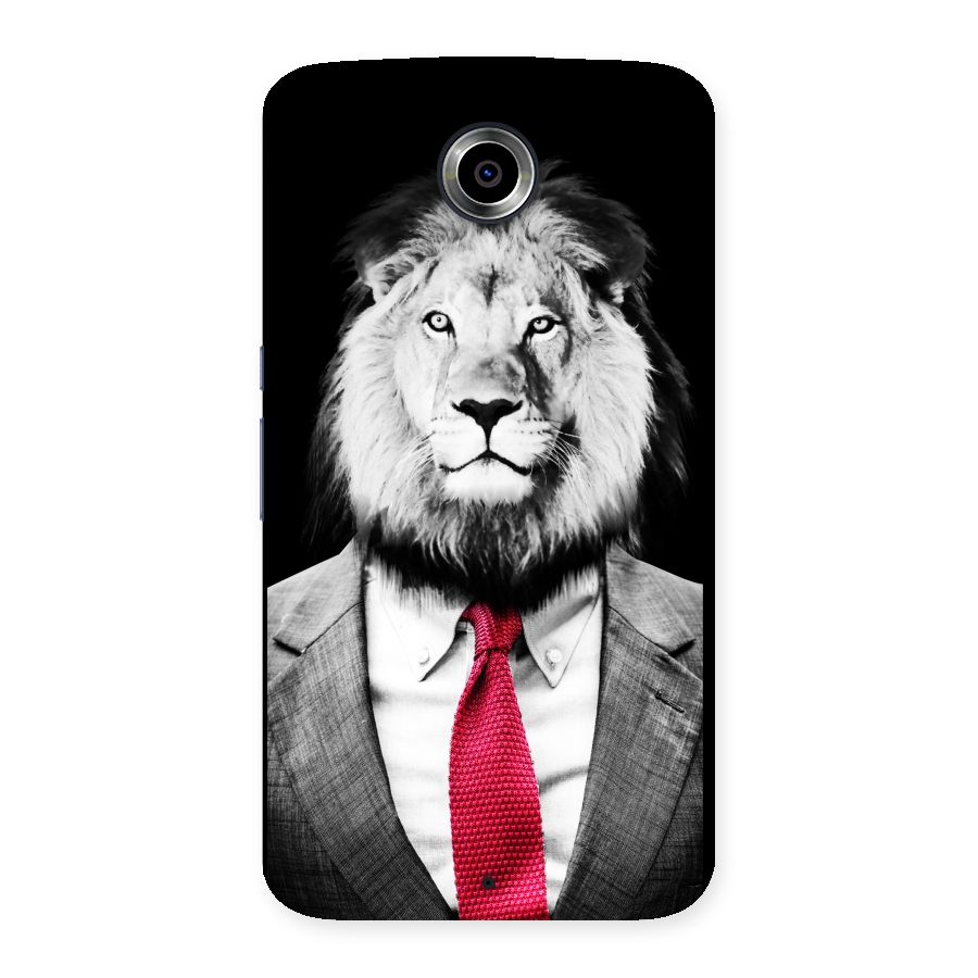 Lion with Red Tie Back Case for Nexsus 6
