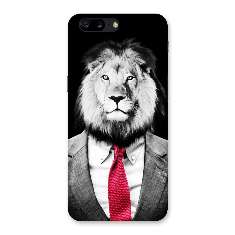 Lion with Red Tie Back Case for OnePlus 5