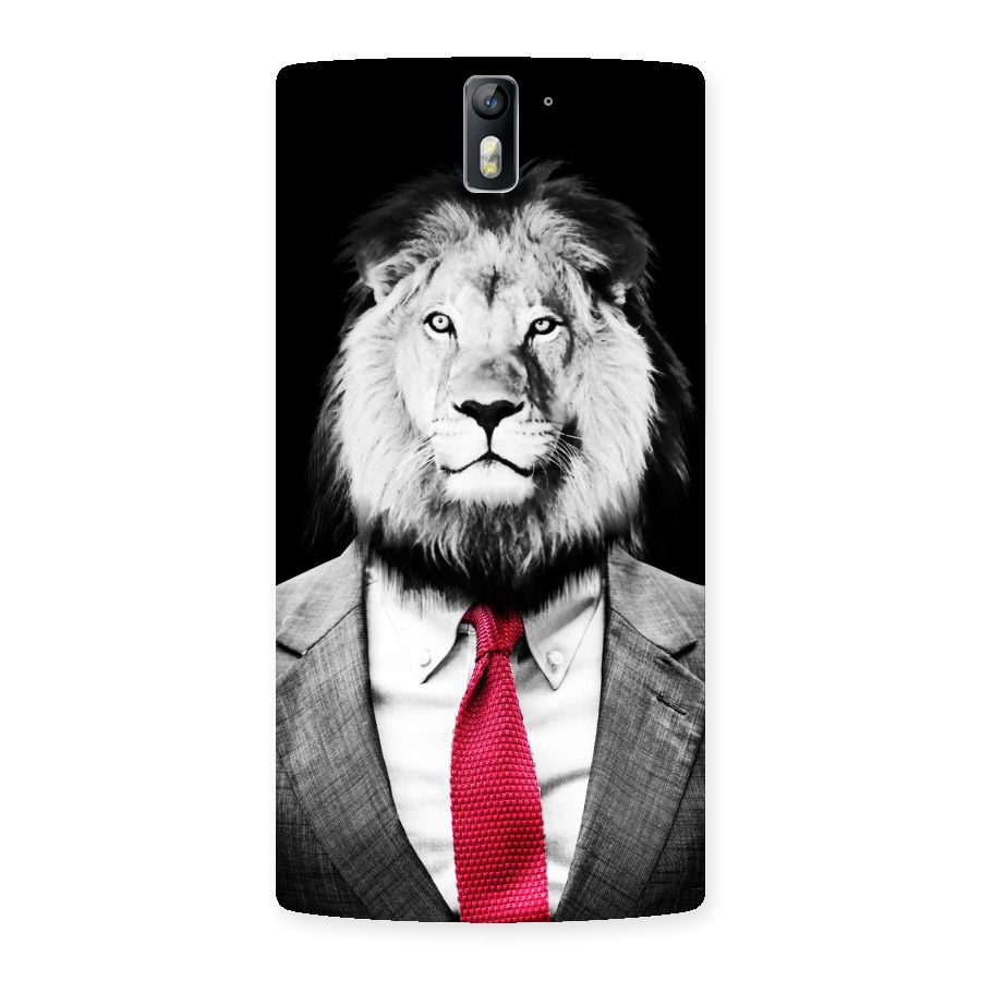 Lion with Red Tie Back Case for One Plus One