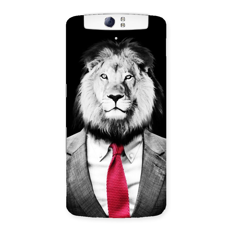 Lion with Red Tie Back Case for Oppo N1