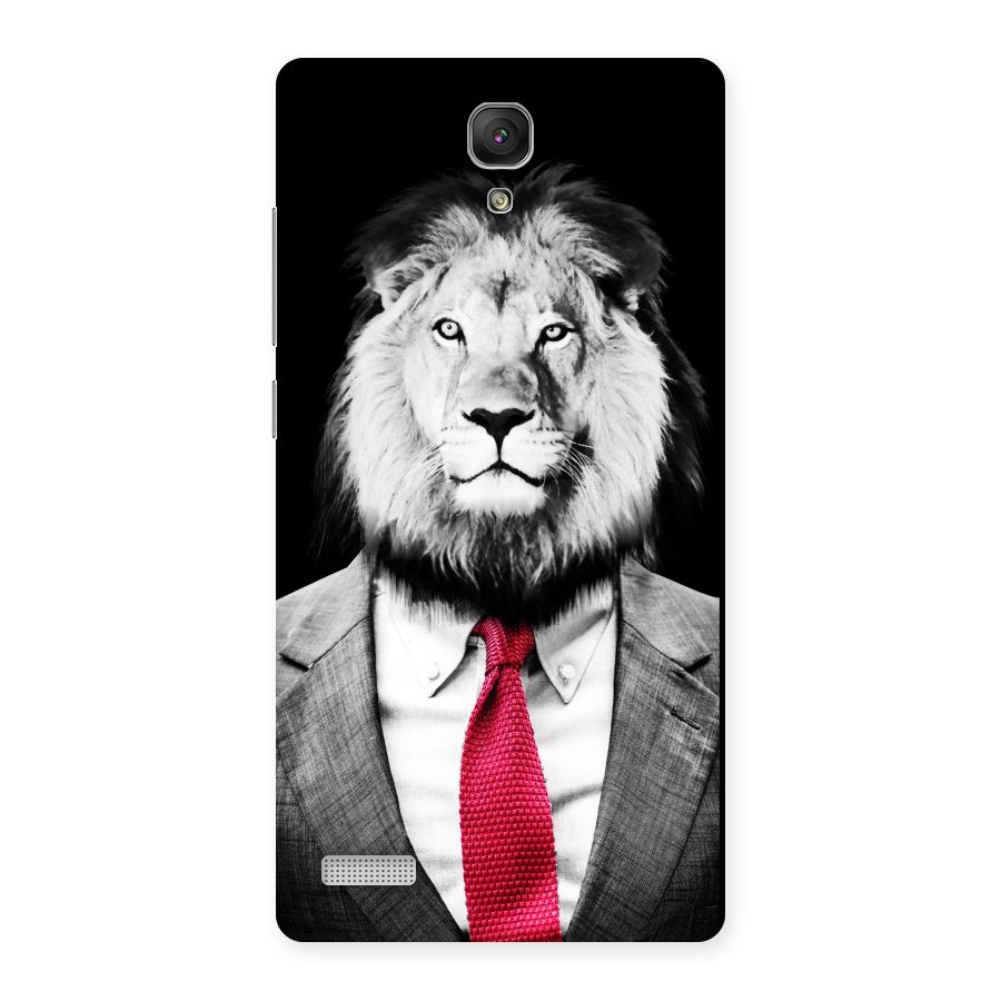 Lion with Red Tie Back Case for Redmi Note
