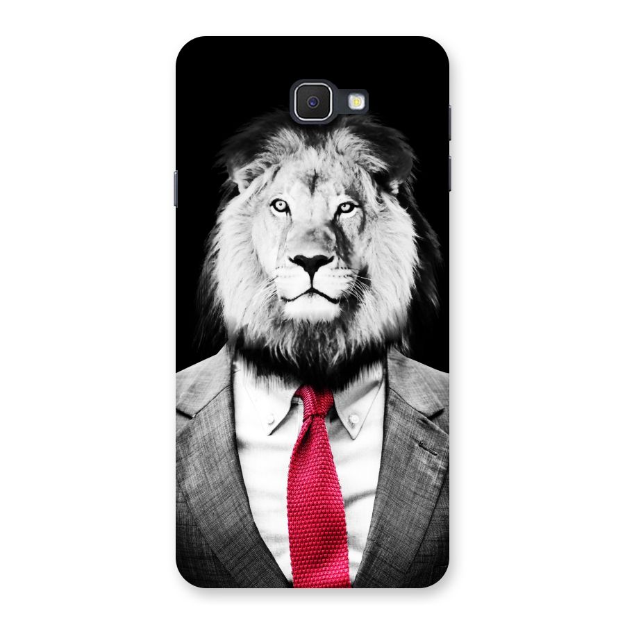 Lion with Red Tie Back Case for Samsung Galaxy J7 Prime