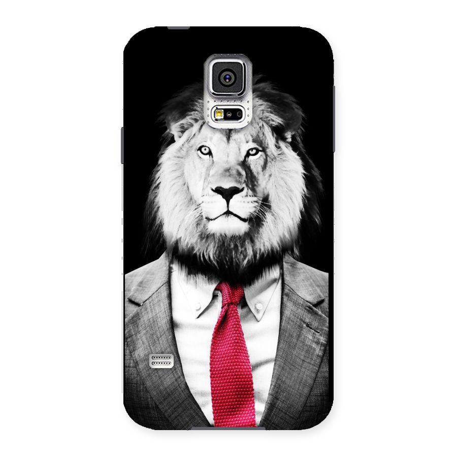 Lion with Red Tie Back Case for Samsung Galaxy S5