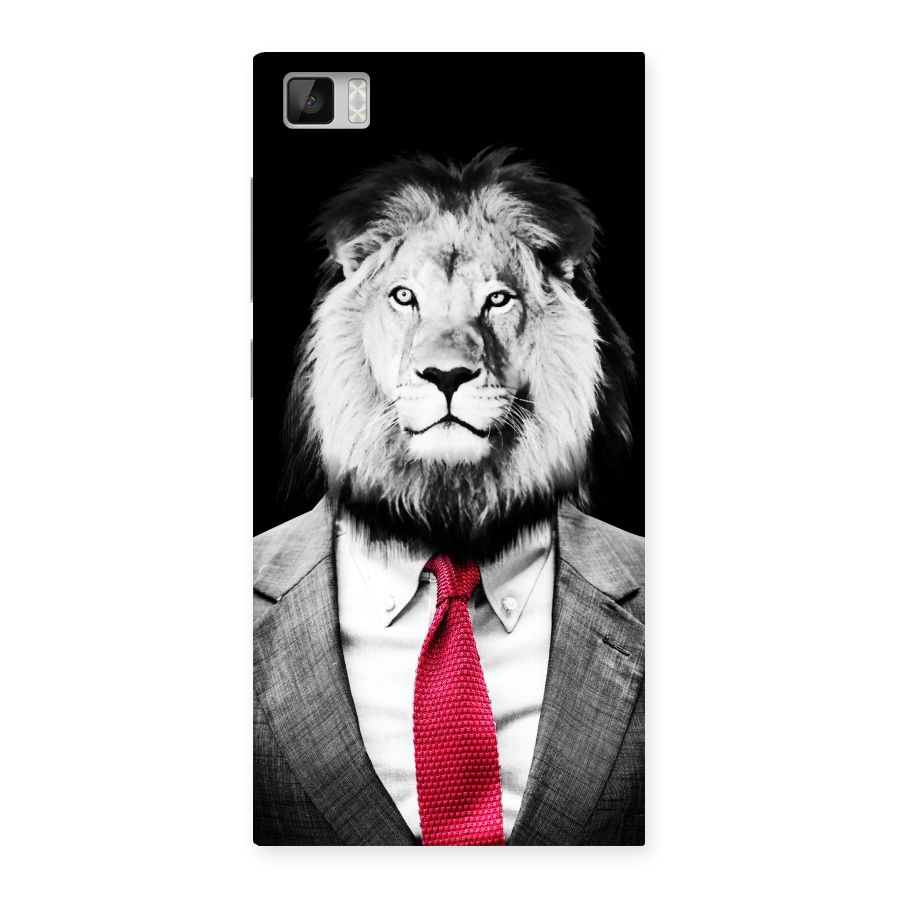 Lion with Red Tie Back Case for Xiaomi Mi3