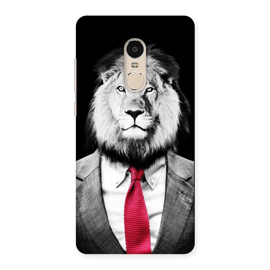 Lion with Red Tie Back Case for Xiaomi Redmi Note 4
