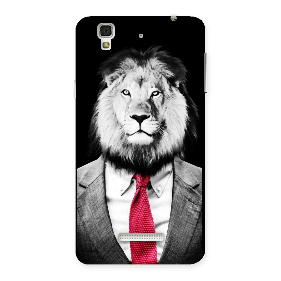 Lion with Red Tie Back Case for Yu Yureka