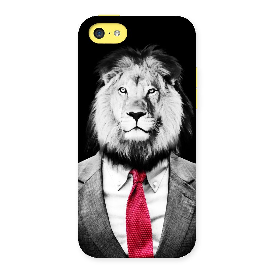 Lion with Red Tie Back Case for iPhone 5C