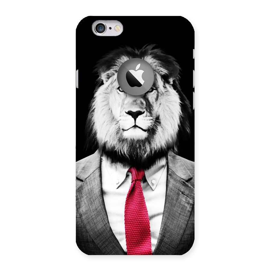 Lion with Red Tie Back Case for iPhone 6 Logo Cut