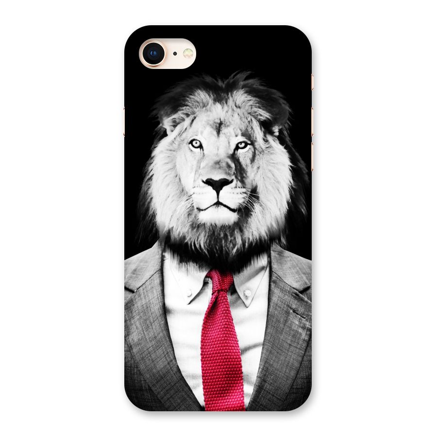 Lion with Red Tie Back Case for iPhone 8