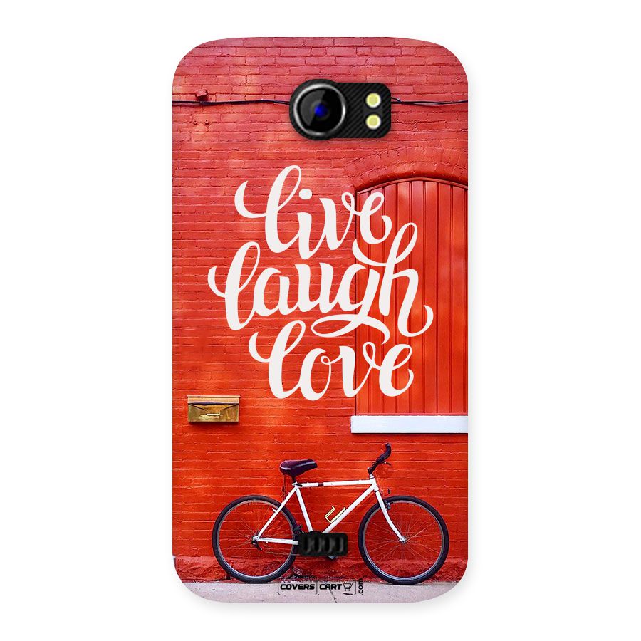 Live Laugh Love Back Case for Micromax Canvas 2 A110