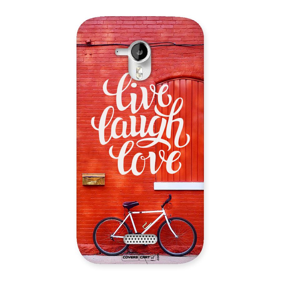 Live Laugh Love Back Case for Micromax Canvas HD A116