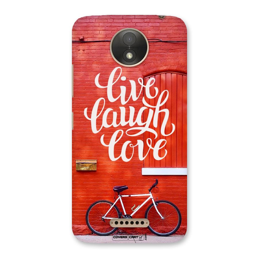 Live Laugh Love Back Case for Moto C Plus