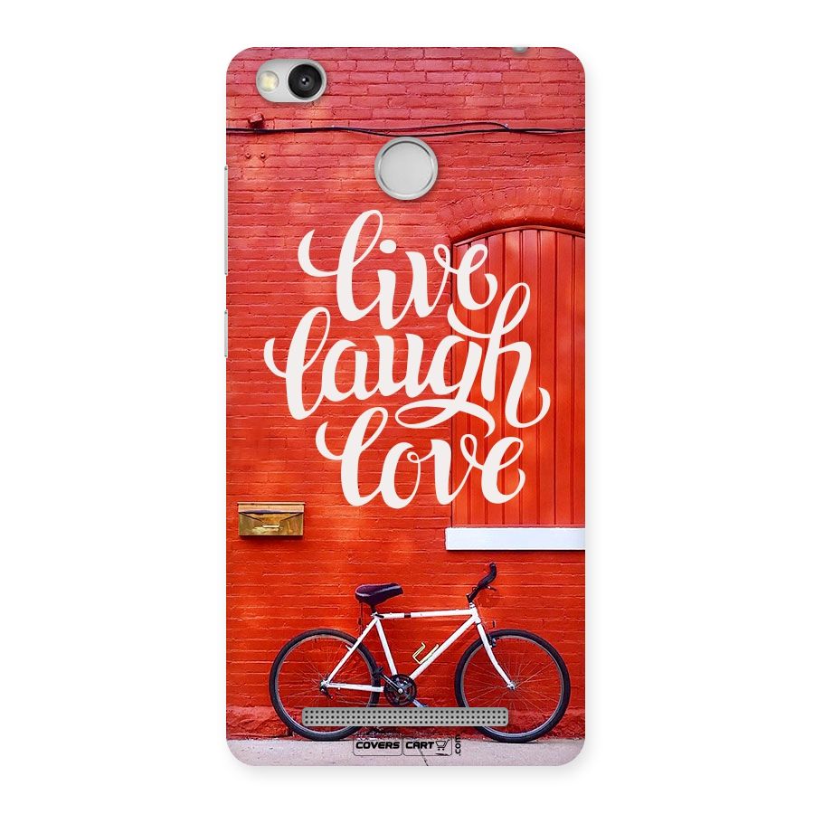 Live Laugh Love Back Case for Redmi 3S Prime