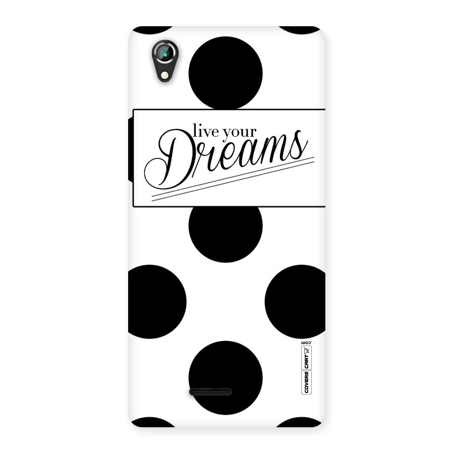 Live Your Dreams Back Case for Lava Iris 800