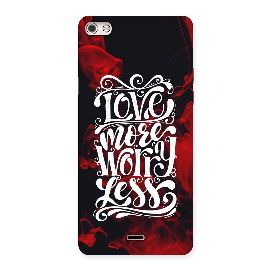 Love More Worry Less Back Case for Micromax Canvas Silver 5