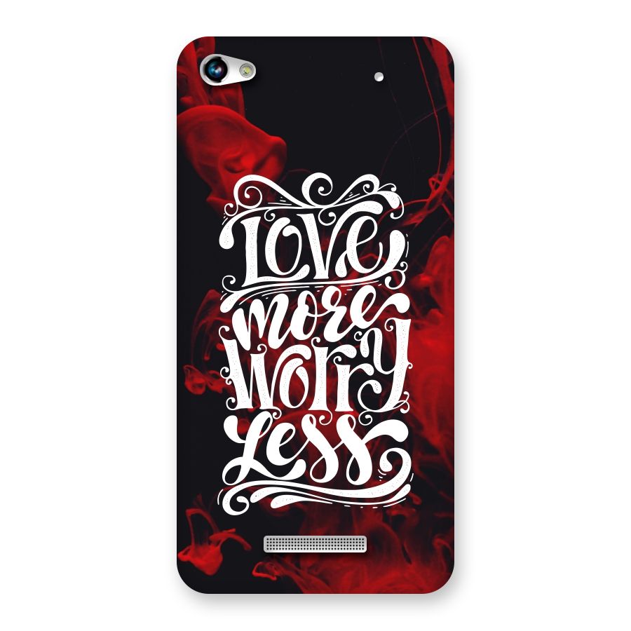 Love More Worry Less Back Case for Micromax Hue 2