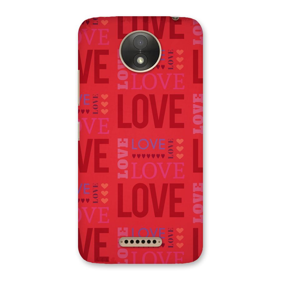 Love Pattern Back Case for Moto C Plus