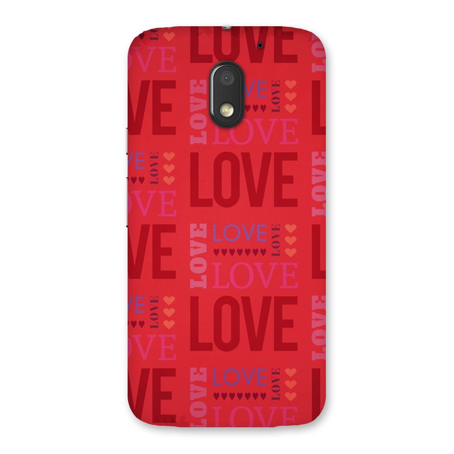 Love Pattern Back Case for Moto E3 Power