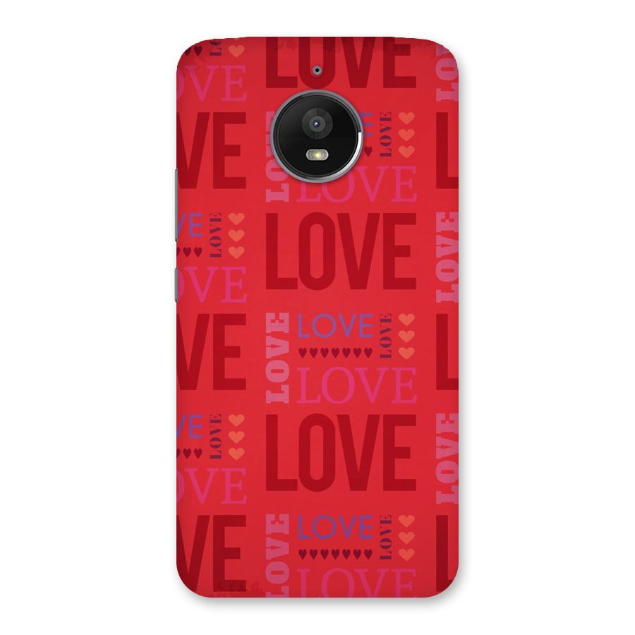 Love Pattern Back Case for Moto E4 Plus