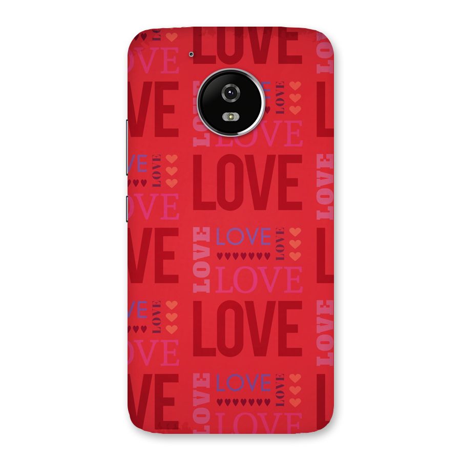 Love Pattern Back Case for Moto G5