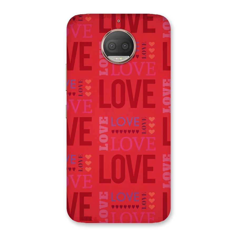Love Pattern Back Case for Moto G5s Plus