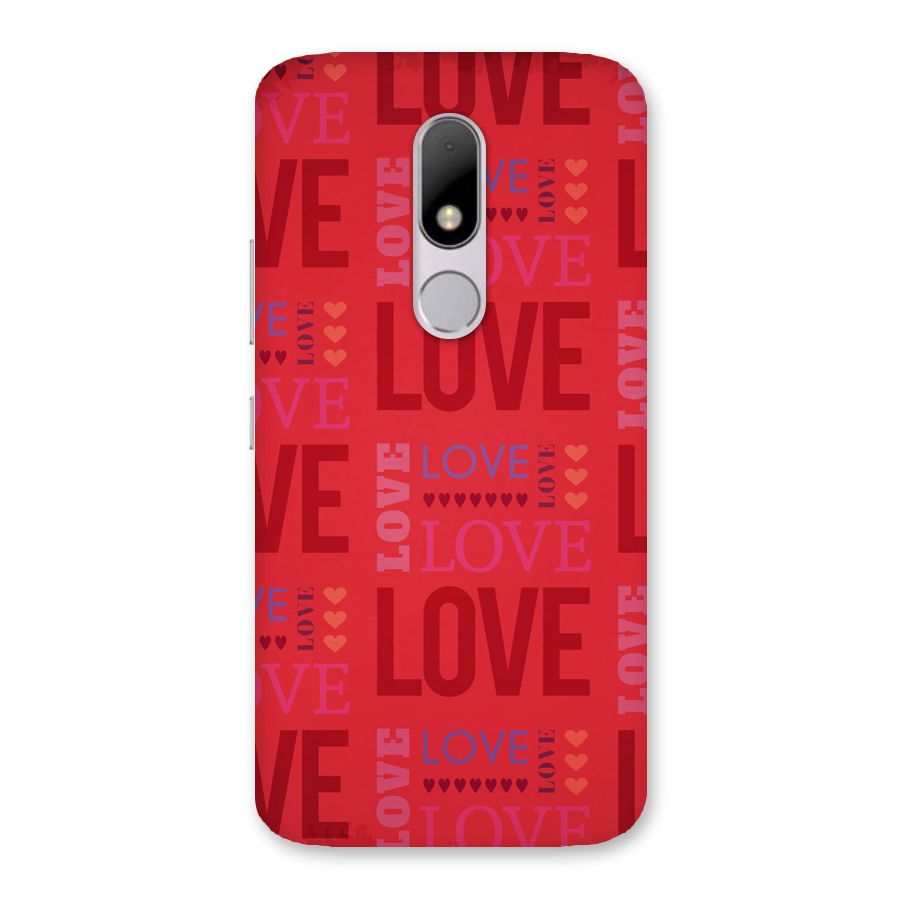 Love Pattern Back Case for Moto M