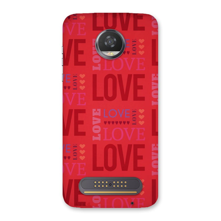Love Pattern Back Case for Moto Z2 Play