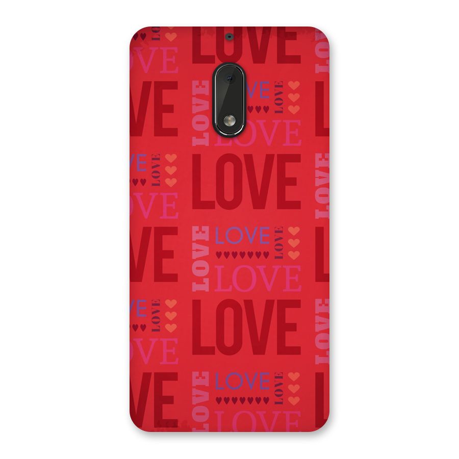 Love Pattern Back Case for Nokia 6