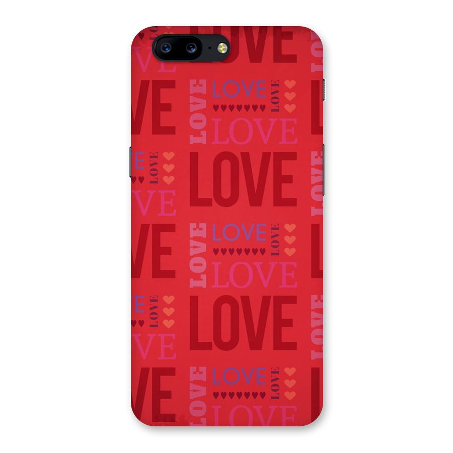 Love Pattern Back Case for OnePlus 5