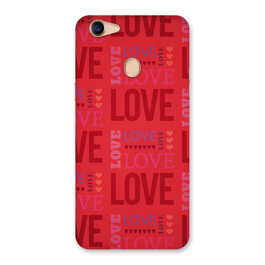 Love Pattern Back Case for Oppo F5