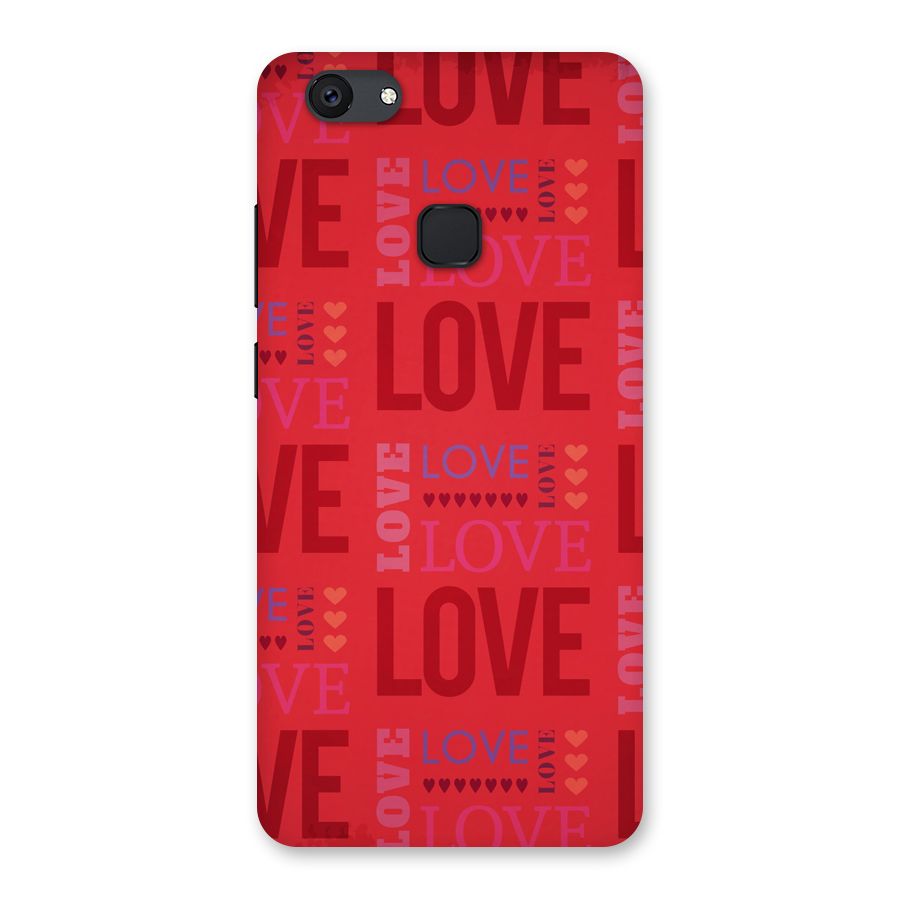 Love Pattern Back Case for Vivo V7 Plus