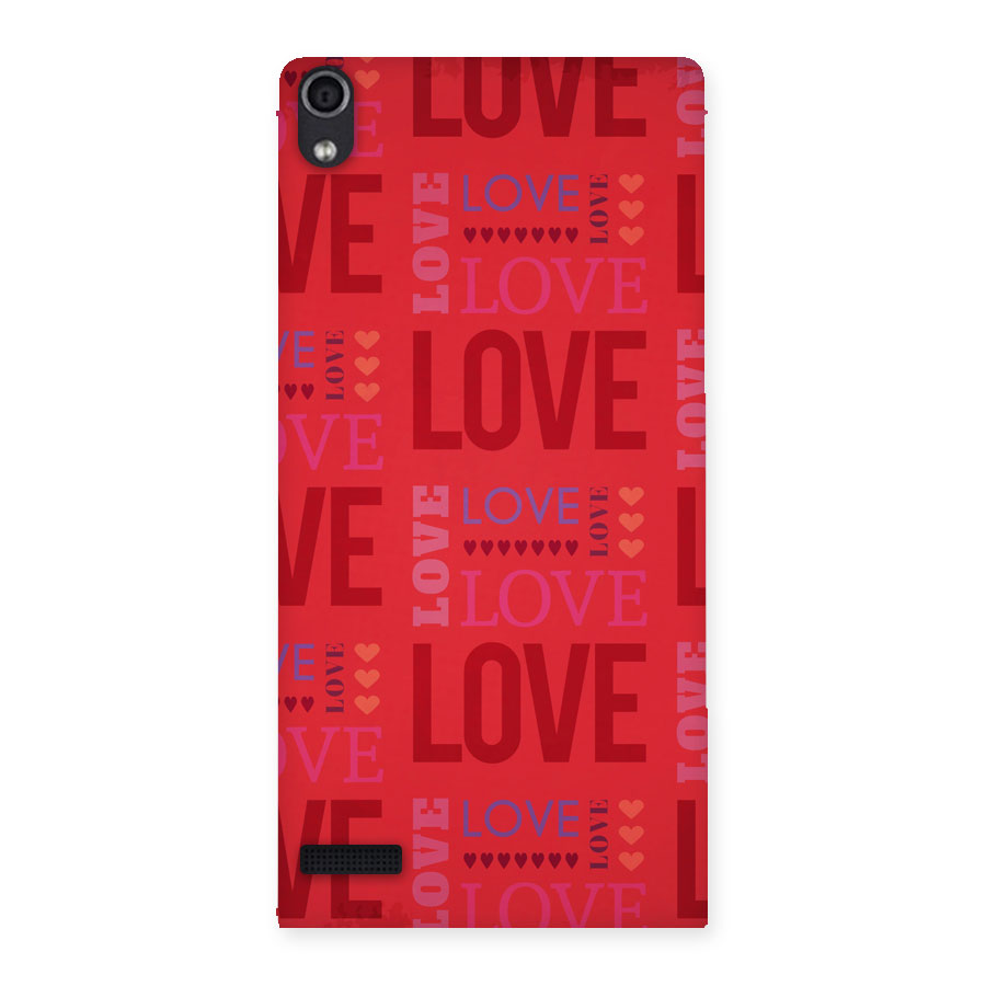 Love Pattern Back Case for Ascend P6
