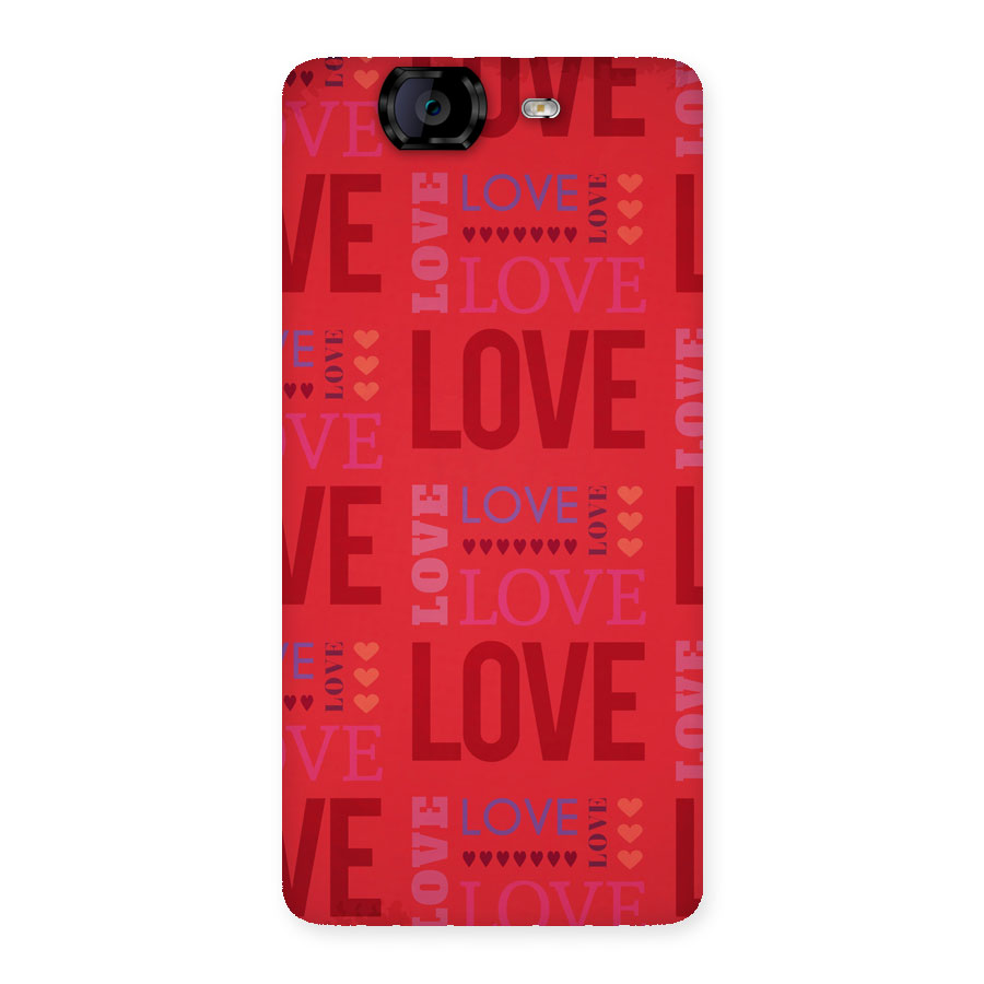 Love Pattern Back Case for Canvas Knight A350