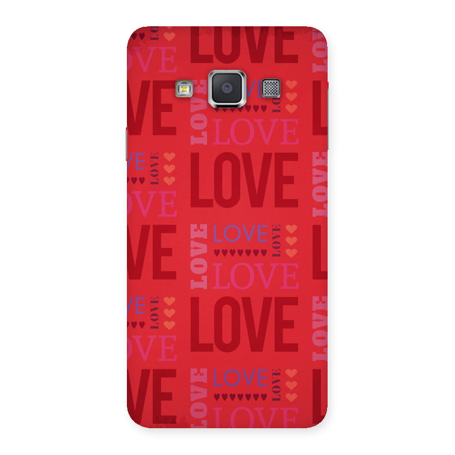 Love Pattern Back Case for Galaxy A3