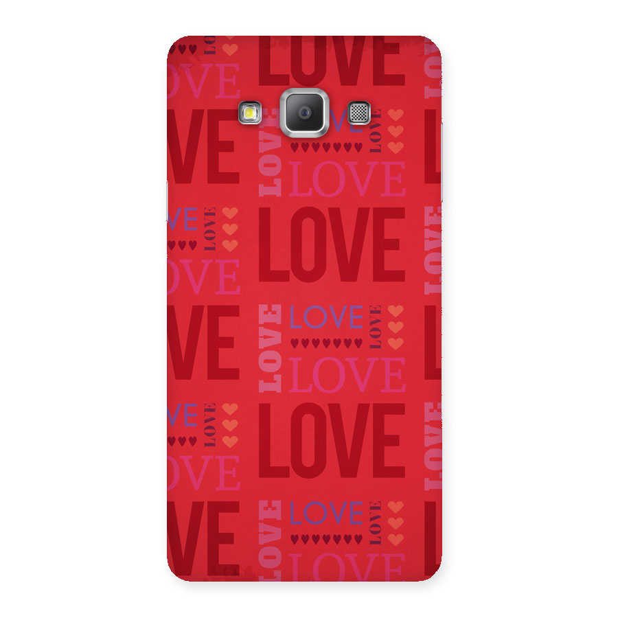 Love Pattern Back Case for Galaxy A7
