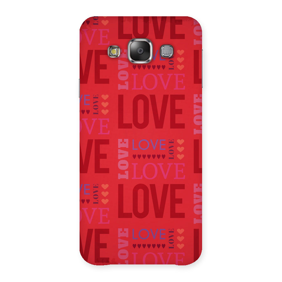 Love Pattern Back Case for Galaxy E7