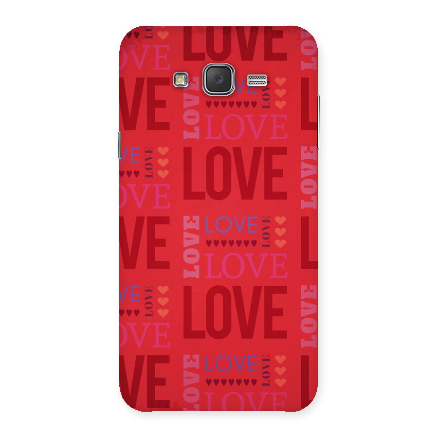 Love Pattern Back Case for Galaxy J7