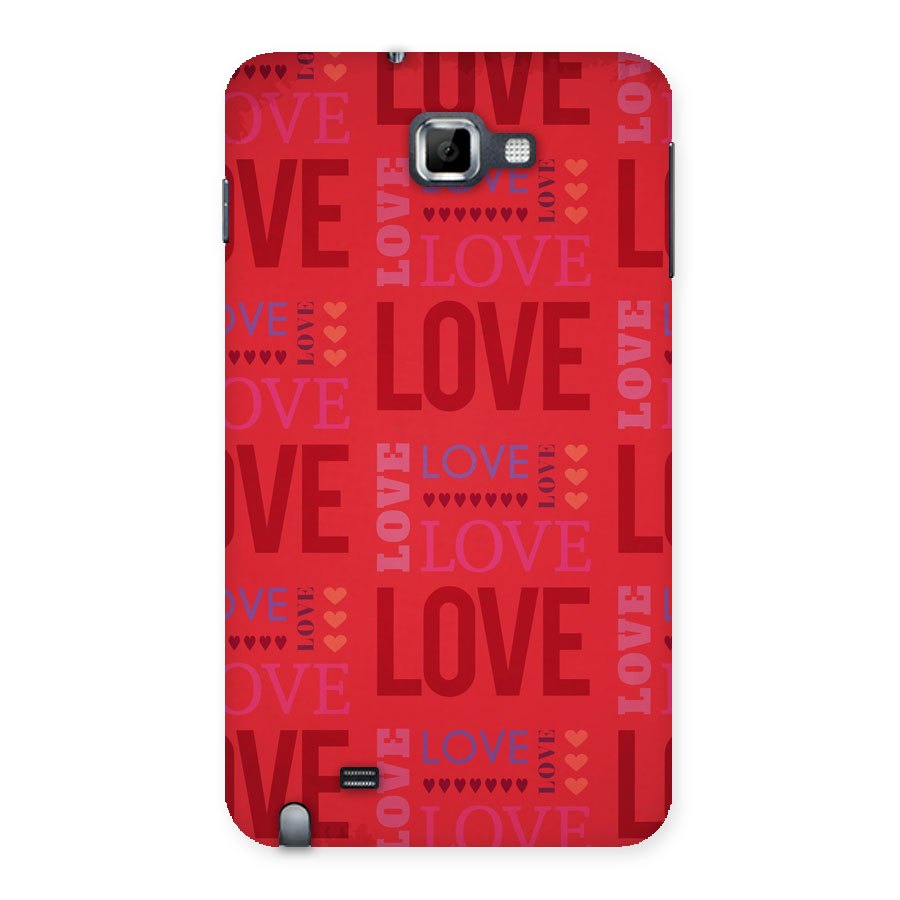Love Pattern Back Case for Galaxy Note