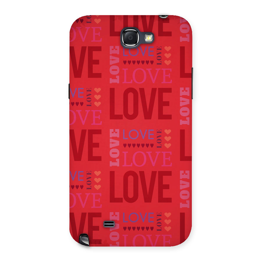 Love Pattern Back Case for Galaxy Note 2