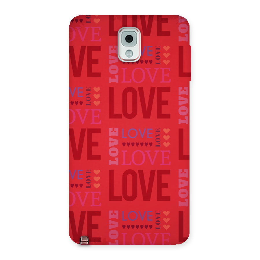 Love Pattern Back Case for Galaxy Note 3