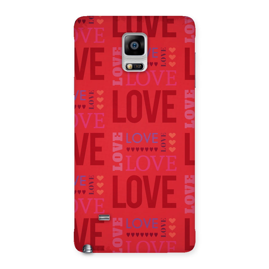 Love Pattern Back Case for Galaxy Note 4