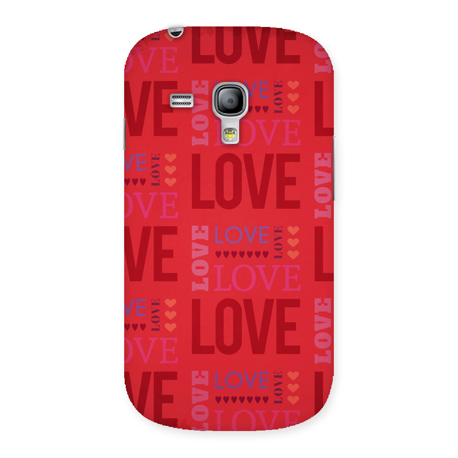 Love Pattern Back Case for Galaxy S3 Mini