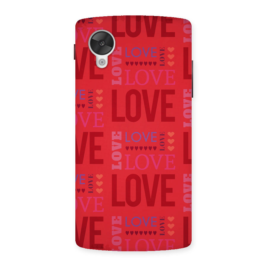 Love Pattern Back Case for Google Nexus 5