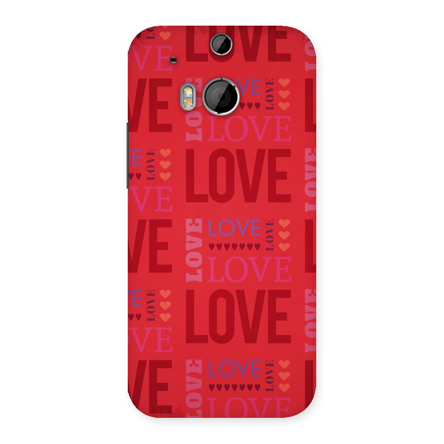 Love Pattern Back Case for HTC One M8