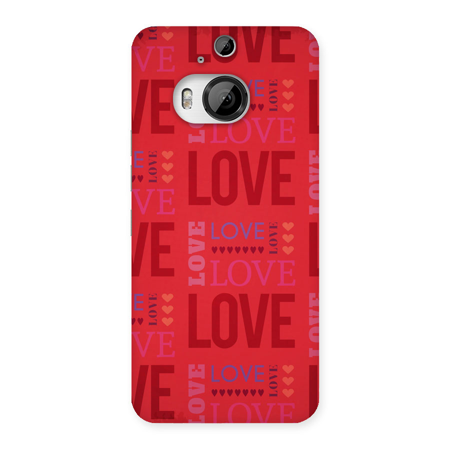 Love Pattern Back Case for HTC One M9 Plus