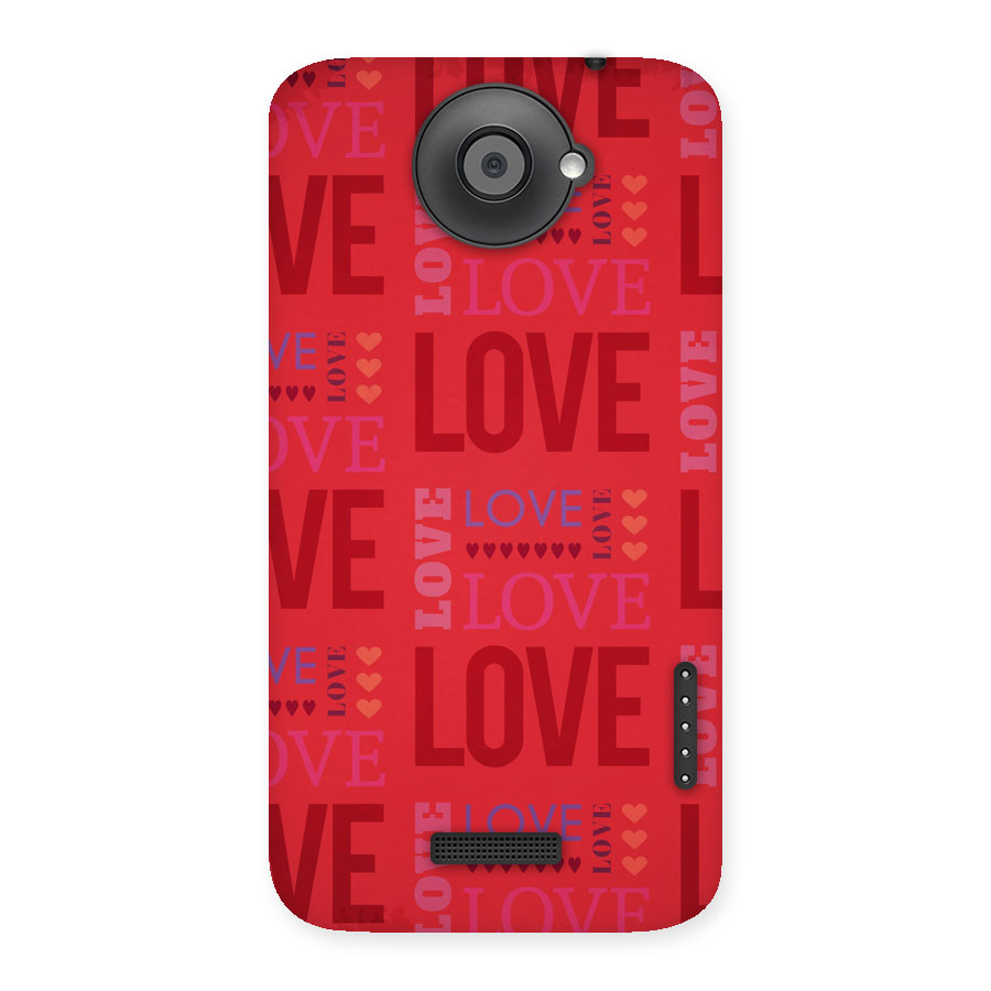 Love Pattern Back Case for HTC One X